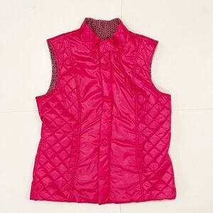 Lilly Pulitzer Quilted Puffer Vest Pink Size L